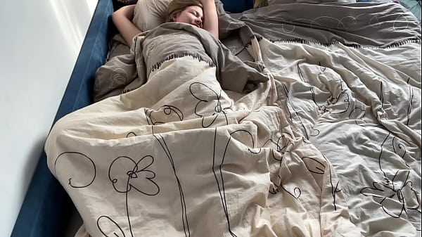 A young student woke up after a wild night and brought herself to orgasm.