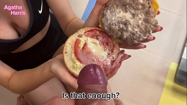 He came in a burger and I fed a colleague