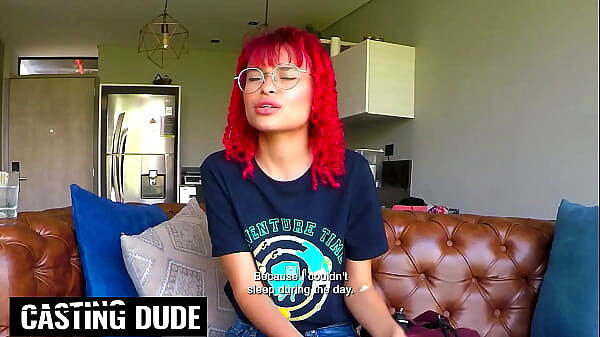Curvy Latina Teen in Fake Interview Scene