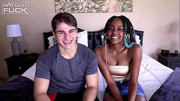 Ebony Girl Rides Jock in College Frat Room